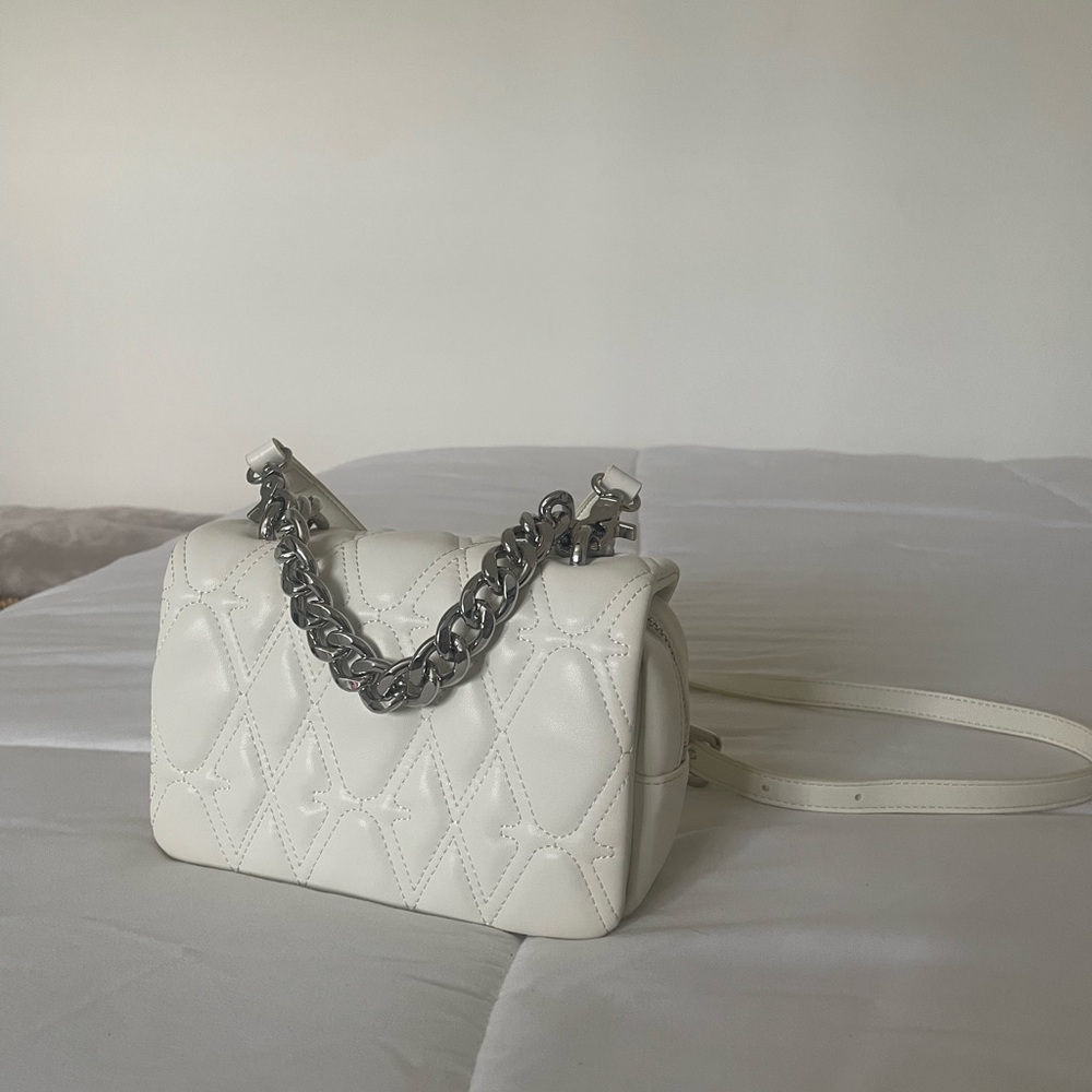 JW PEI White Quilted Crossbody Bag